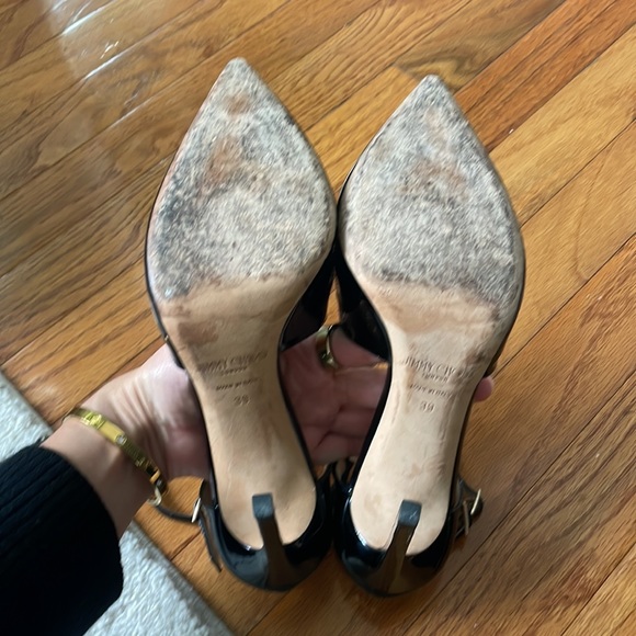 Classic Iconic Jimmy Choo Lancer Pointed Toe Patent Pumps Size 39 - Picture 8 of 10